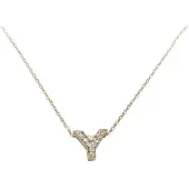 Christian Gouden ketting met Y zirkonia hanger