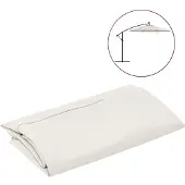 vidaXL Vervangingsdoek voor zweefparasol 350 cm zandwit