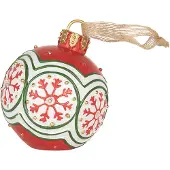 Clayre & Eef Kersthanger Kerstbal Ø 12x14 cm Rood Kunststof