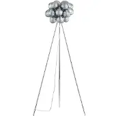 LUCANDE Vloerlamp Diborah , alu / grijs / zink, Woon-/ Eetkamer, Glas, Design, vloerlamp