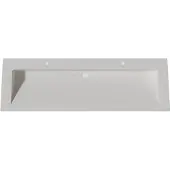 Lambini Designs Flora solid surface wastafel 140cm met kraangaten wit mat