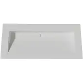 Lambini Designs Flora solid surface wastafel 100cm zonder kraangat wit mat