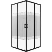 Kerra Xenia douchecabine met schuifdeur 80x80cm zwart mat