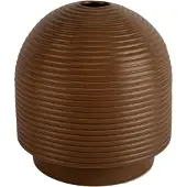 XLBoom Nova Small Mocha - Keramische design vaas (Ø 20 cm) - Verkrijgbaar in Cream & Mocha - Ribbelstructuur geïnspireerd op traditionele coil pottery