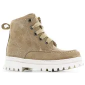 Shoesme suède veterboots beige Effen - maat 27 | Enkelboot van