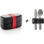 Lékué To Go lunchboxen 5-delig Zwart