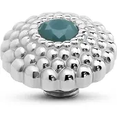 Melano Vivid Lotus CZ Steentje Retro Blue | Zilver