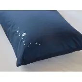 Yumeko Kussensloop Katoensatijn 60x70 Blauw - Eco, Bio & Fairtrade