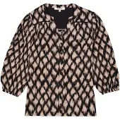 Garcia Blouse crème / goud / zwart