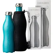 Dowabo drinkfles Cocktail Coll enkelwandig Flamingo - 1200 ml - Roze