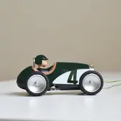 Baghera Speelgoedauto - Racingcar Groen - Vintage - In Geschenkdoos - 1 Jaar