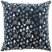 Unique living | kussen bernt 45x45cm dark blue | kussen woonkamer of slaapkamer
