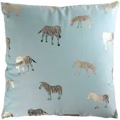 Unique living | Kussenhoes Zebra 45x45cm blue haze