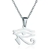 Cilla Jewels Zilverkleurige dames ketting Edelstaal Oog van Horus