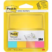 Post-It Index Rechthoekig 2 x 3,8 cm Kleurenassortiment 6704U 4 Stuks à 50 Strips