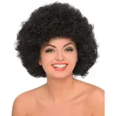 Partychimp - Zwarte volumineuze afro pruik voor volwassenen - Pruiken