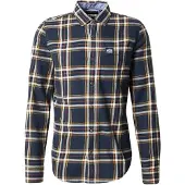 Superdry Overhemd ecru / nachtblauw / bruin / geel
