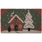 Clayre & Eef Deurmat 75x45x1 cm Blauw Kokos