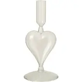 J-Line kaarshouder Hart - glas - transparant
