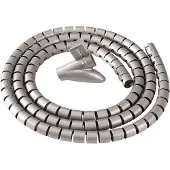 Fellowes Kabelbündler Cable Zip, silber, Länge: 2,0 m Kabelführungs- und Schutzsystem, Durchmesser: 20 mm