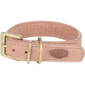 Trixie halsband hond pure leer roze S-m 31-37x3 cm