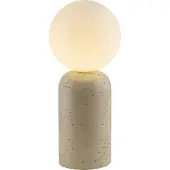 Schöner Wohnen Tafellamp Traventa, crème / amber, Woon-/ Eetkamer, Beton, Mediterraan, Tafellamp