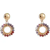 Go Dutch Label Oorknoppen Round Dangle Goud Gold Grey