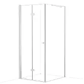 Maxaro Diamond Douchecabine | 100x90 cm Chroom Helder glas Vouwdeur Rechthoek