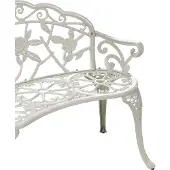 Beliani PIURA - Tuinbank - Wit - Aluminium