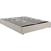 En.casa Tweepersoonsbed Nola met bedbodem linnen 200x180 cm beige []