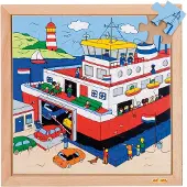 Educo Verkeerspuzzel 34x34cm Veerboot 36 stukjes - Educatief speelgoed