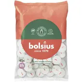 Bolsius 4x Theelichten Wit 8 branduren 45 stuks