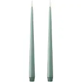 Ester & Erik taper kaars LED 2-pack 67 Jade stone , 30 cm