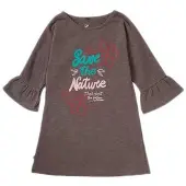 Boboli Fleece Flame Organic Jurk Grijs 14 Years Meisjes