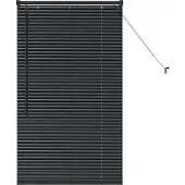 vidaXL Venetiaanse jaloezie Zwart 130 x 75 cm 25 mm Aluminium