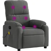 vidaXL Massagestoel microvezelstof donkergrijs