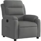 vidaXL Relaxfauteuil Donkergrijze Stof