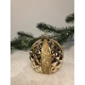 Countryfield Kerstbal Martina S goud-Ø8cm-glas