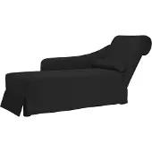 vidaXL Chaise longue met bolster en rechterarmleuning fluweel zwart