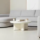 Giga Meubel Salontafel Miso Rond Wit 90cm