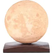 Gingko Smart Luna Spin Lamp – Roterende Maanlamp – 13 x 12 cm – Walnootbruin