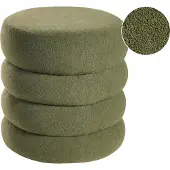 Beliani SUMPTER - Poef - Groen - Bouclé