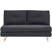 Beliani JERSLEV - 3-zits slaapbank - Zwart - Polyester
