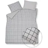 Vandyck Dekbedovertrek Flanel Dundee Blue Ink Flanel-140 x 200 / 220 cm | 1-Persoons