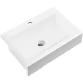Sapho Arya Keramische spoelbak met kraangat 86x62cm, wit