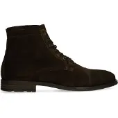 Manfield Donkerbruine suède veterboots | Maat 40