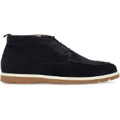 Manfield Donkerblauwe suède veterschoenen | Maat 43