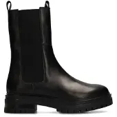 Manfield Zwarte leren chelsea boots | Maat 36