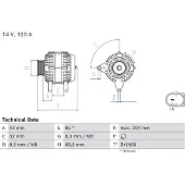 Bosch Driefasige generator 0 986 084 670