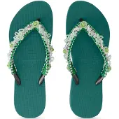 Uzurii Macrame green blossom bosgroen
